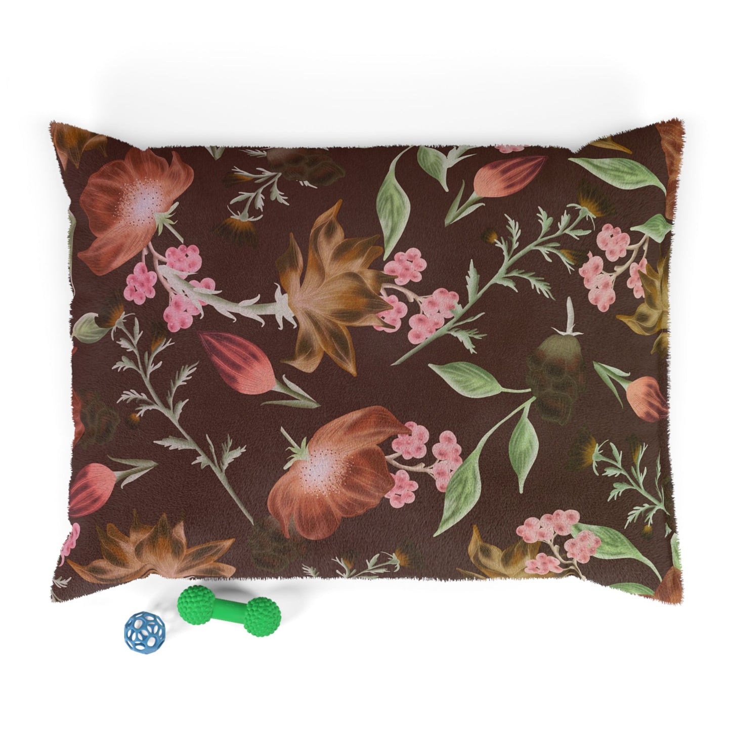 Floral Pet Bed - Cozy Dog Cat Cushion, Decorative Pet Accessory, Indoor Dog Bed, Cat Bed, Flower Print Pet Lounger