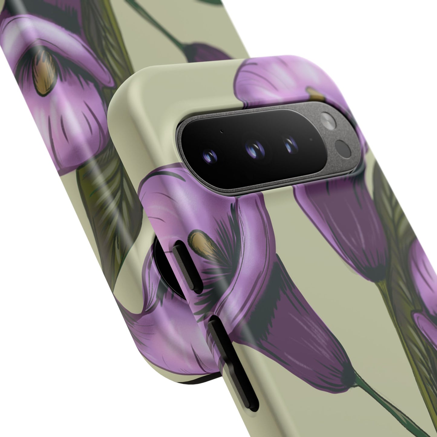Floral Phone Case - Tough Cases, Purple Flower Design, Cell Phone Accessories, Gift for Her, Nature Lover Essentials