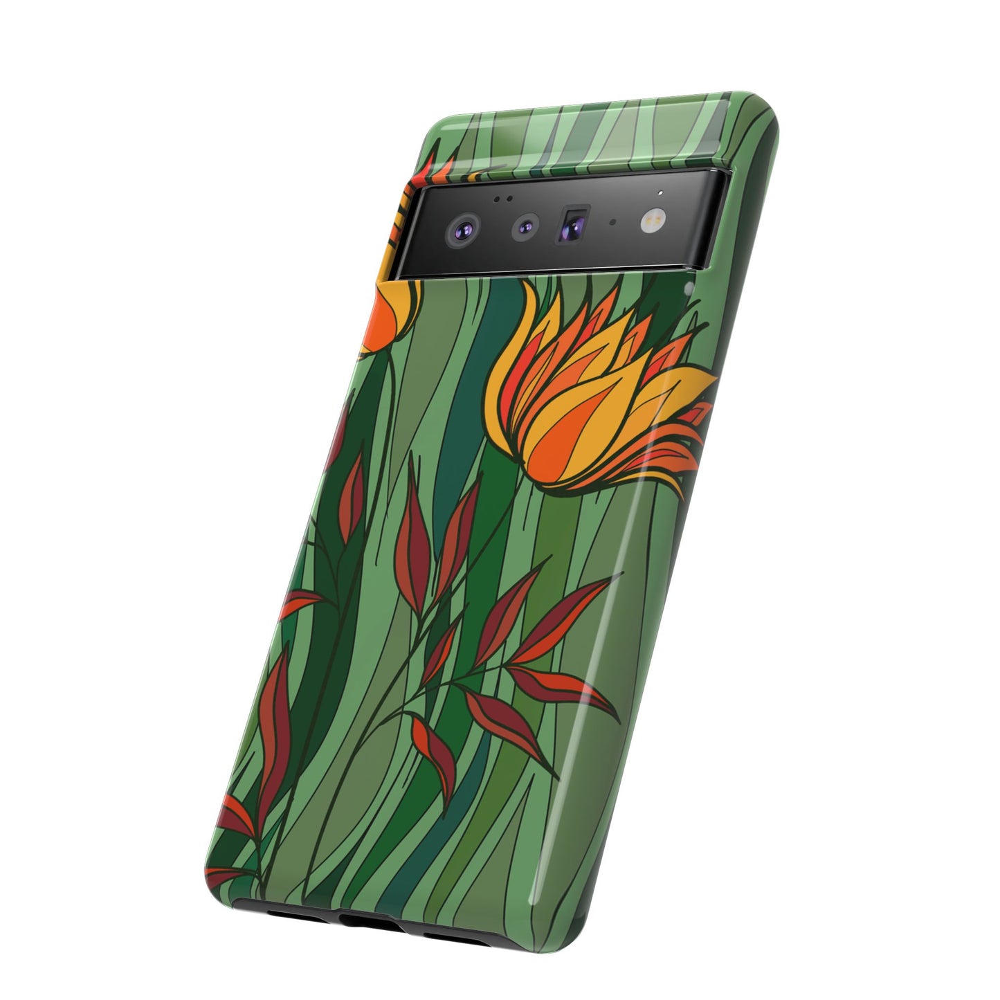 Vibrant Floral Phone Case, Nature-Inspired Tough Case, Eco-Friendly Cover, Unique Gift for Nature Lovers, Spring Decor