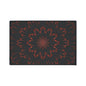Floor Mat — Red Floral Mandala Heavy-Duty Entrance Rug