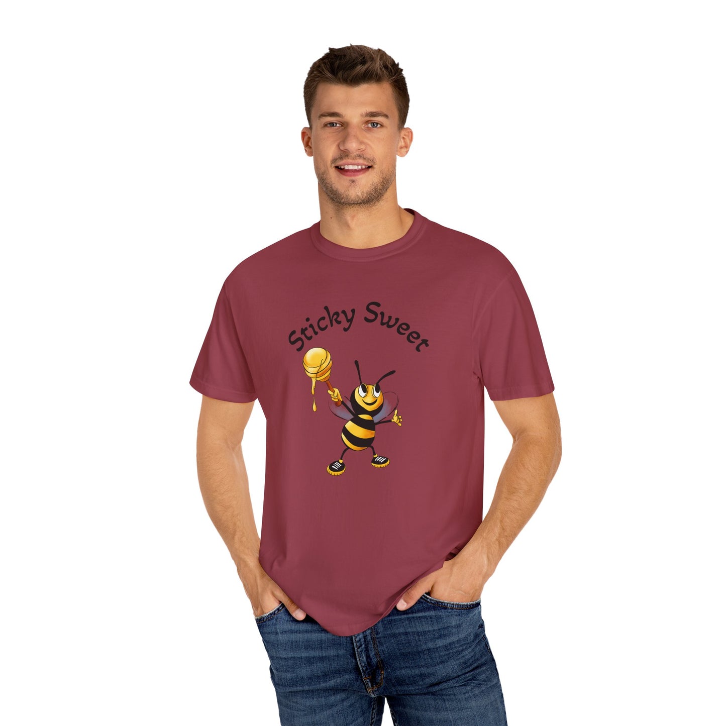 Bee-Themed Unisex T-Shirt - "Sticky Sweet" Graphic