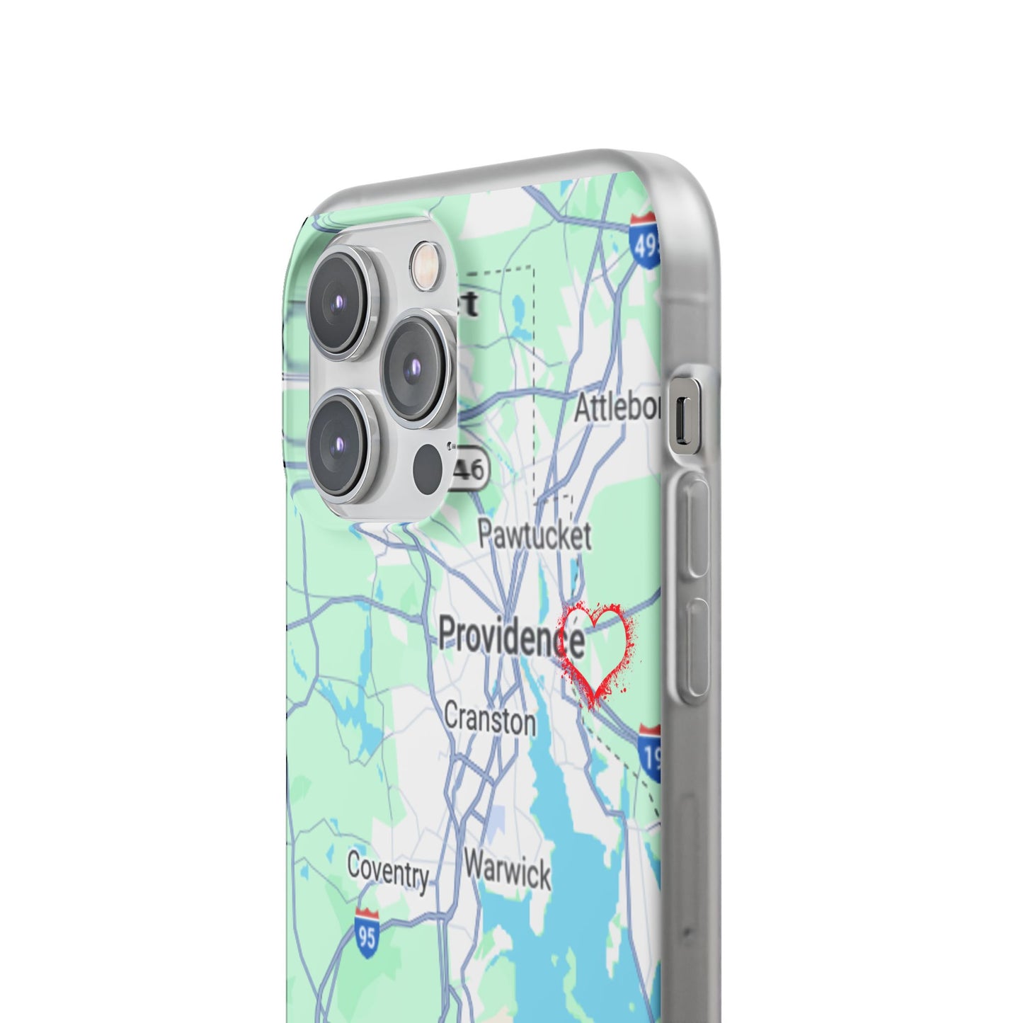 Providence Heart Map Phone Case - Custom Flexible Smartphone Protector, Gift for Her, Map Lover's Accessory, Personalized Case, Travel [...]