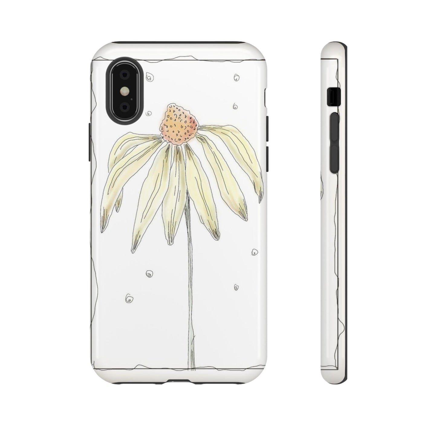 Flower Phone Case with Delicate Design, Tough Phone Cover, Nature Lover Gift, Floral Tech Accessory, Stylish Phone Protection