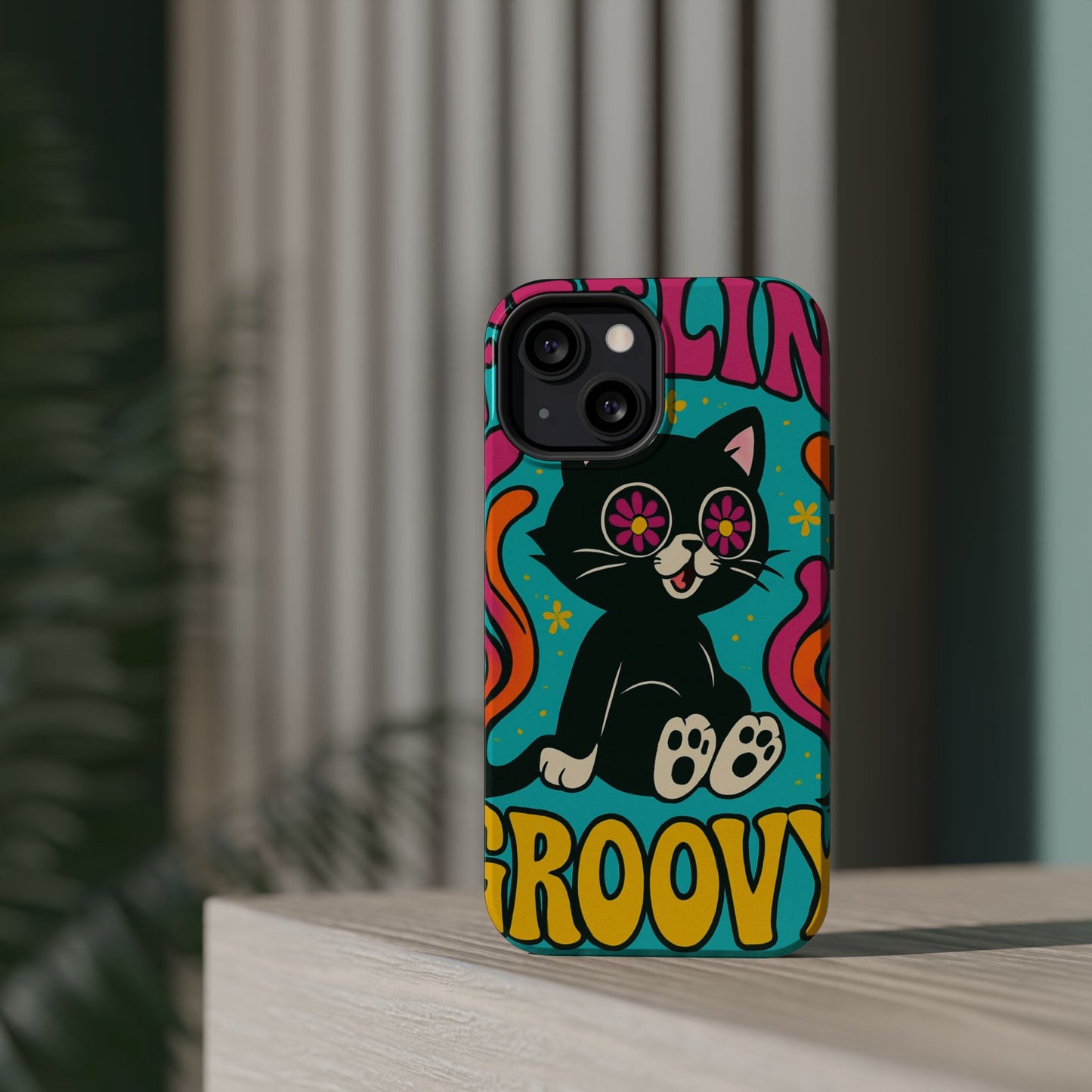 Groovy Cat Magnetic Impact-Resistant Phone Case