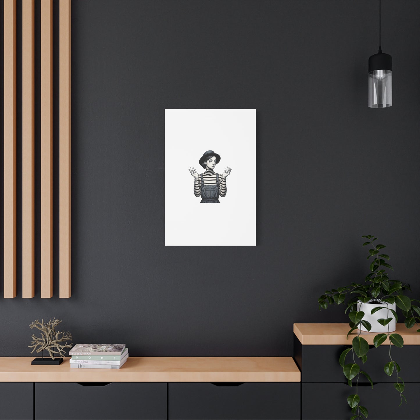Meditative Striped Canvas Wall Art | Modern Boho Decor, Gift for Art Lovers, Minimalist Home Accent, Gallery Wall Art