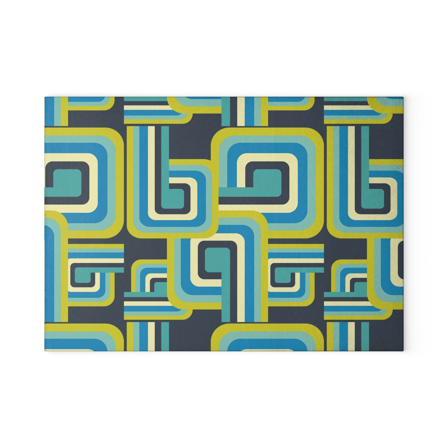 Retro-Inspired Glass Cutting Board, Stylish Kitchen Decor, Gift for Newlyweds, Housewarming, Modern Cooking, Unique Homeware