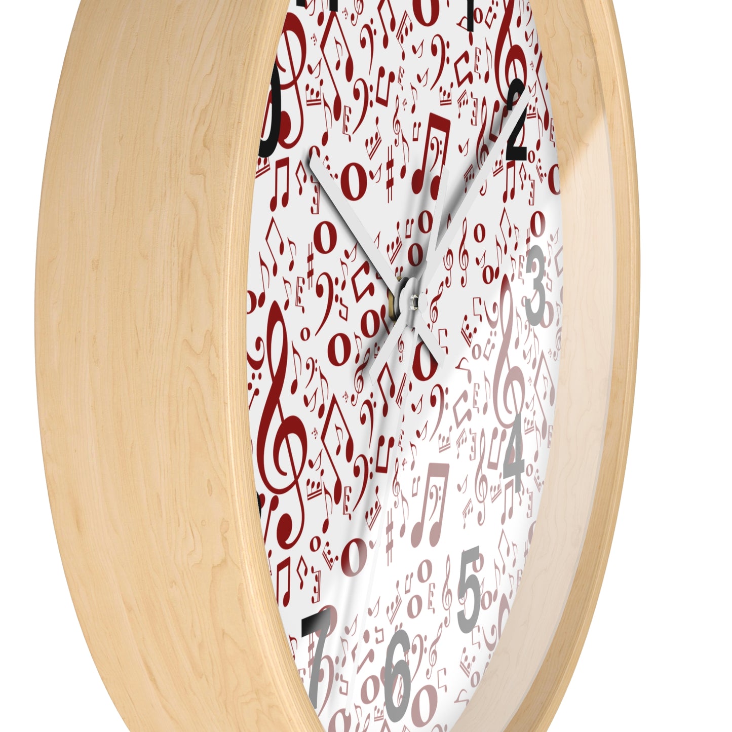 Musical Notes Wall Clock, Unique Gift for Musicians, Home Decor