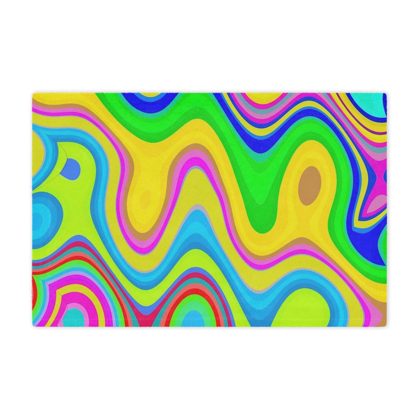 Psychedelic Swirl Minky Blanket — Colorful Retro Wave Throw