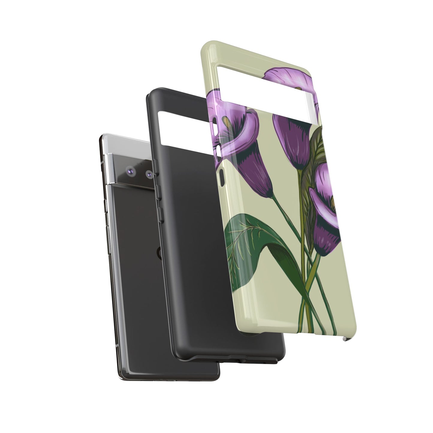 Floral Phone Case - Tough Cases, Purple Flower Design, Cell Phone Accessories, Gift for Her, Nature Lover Essentials