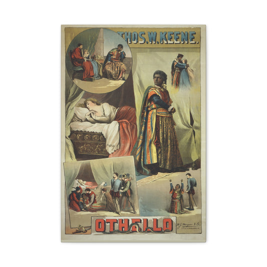 Othello Vintage Playbill Matte Canvas Wall Art