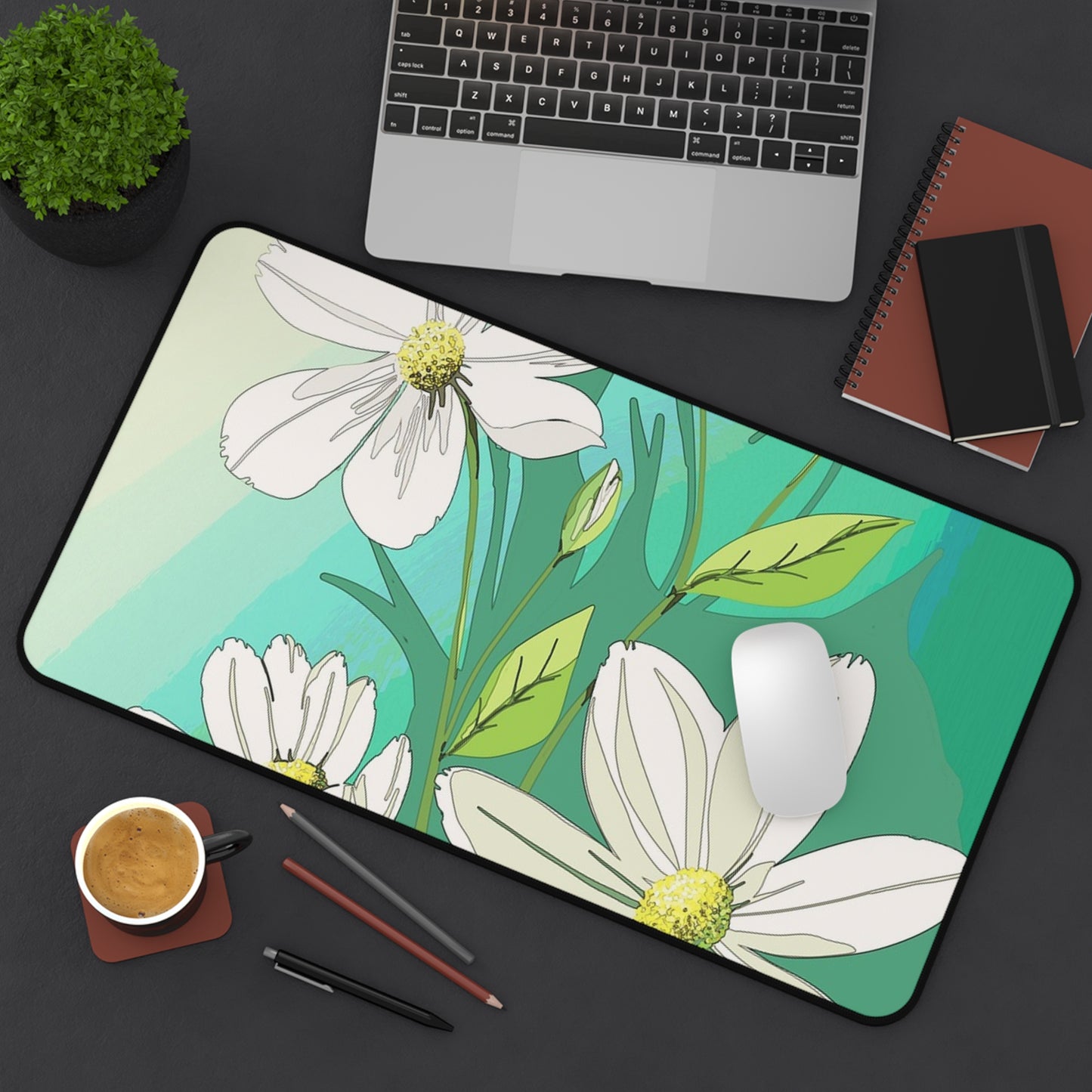 Floral Desk Mat - Elegant Workspace Décor, Office Accessories, Gift for Her, Home Office Decor, Teacher Supplies, Eco-Friendly Mat