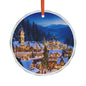 Crystal Heart Ornament — Snowy Christmas Village Glass Decoration