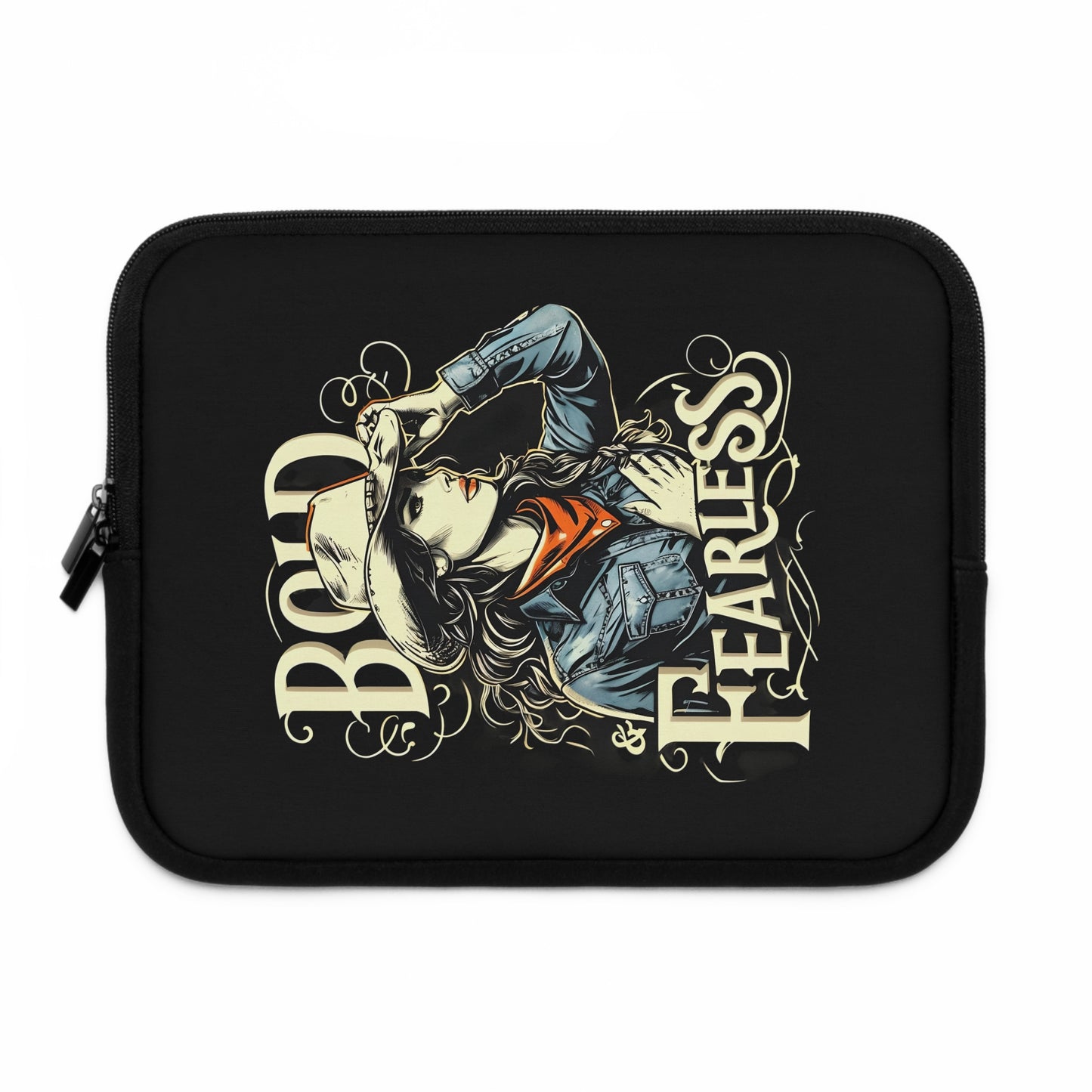 Bold & Fearless Laptop Sleeve - Western Decor, Cowgirl Gift, Tech Organizer, Stylish Sleeve, Unique Laptop Case