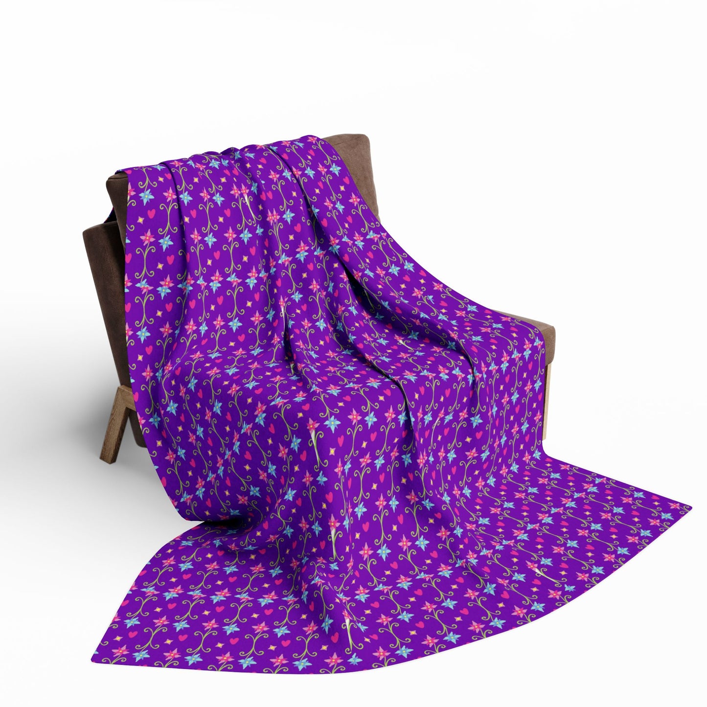 Cozy Purple Fleece Blanket, Soft Throw for Home Decor, Ideal Gift for Winter, Valentine's Day, or Cozy Movie Nights, Snuggle Up