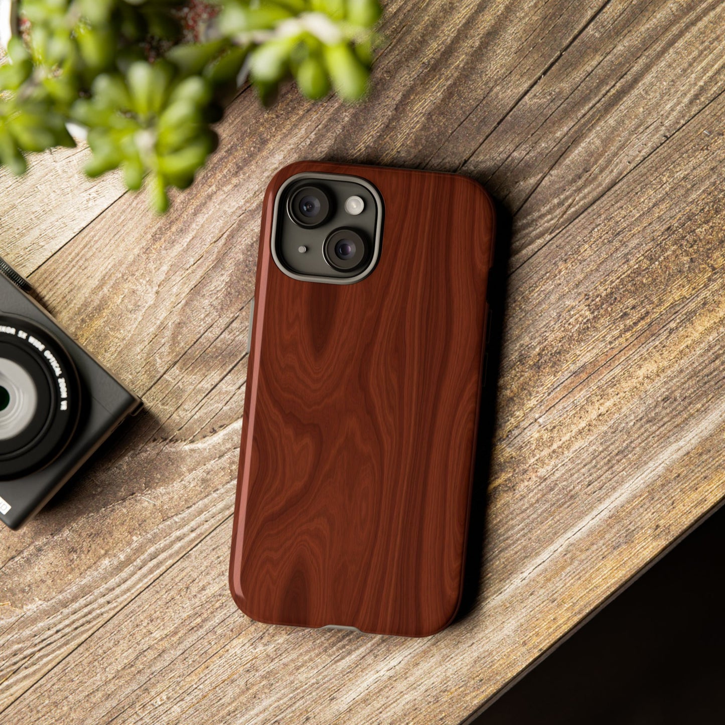 Wood Grain Phone Case, Stylish Tough Cases, Nature-Inspired Protective Cover, Unique Gifts for Him and Her, Eco-Friendly Tech Accessory