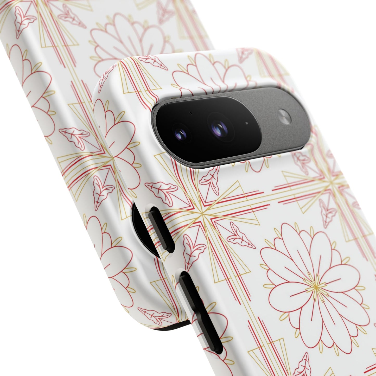 Floral Pattern Phone Case - Stylish Tough Case, Flower Design, Cute Mobile Cover, Phone Accessory, Gift for Her, Spring Style