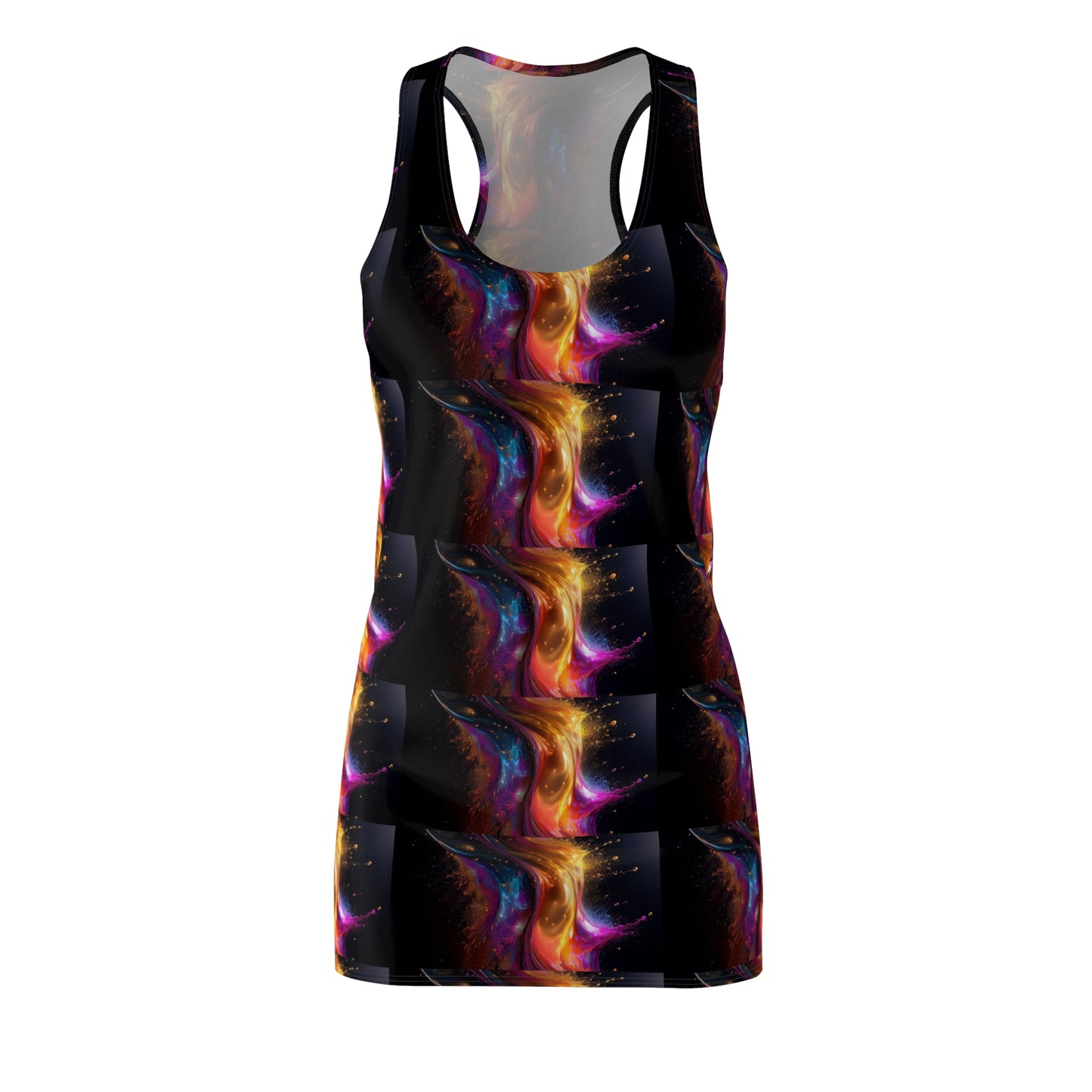 Galaxy Dreams Women's Racerback Dress, Stylish Summer Dress, Bohemian Dress, Festival Outfit, Unique Gift Idea, Standout Fashion
