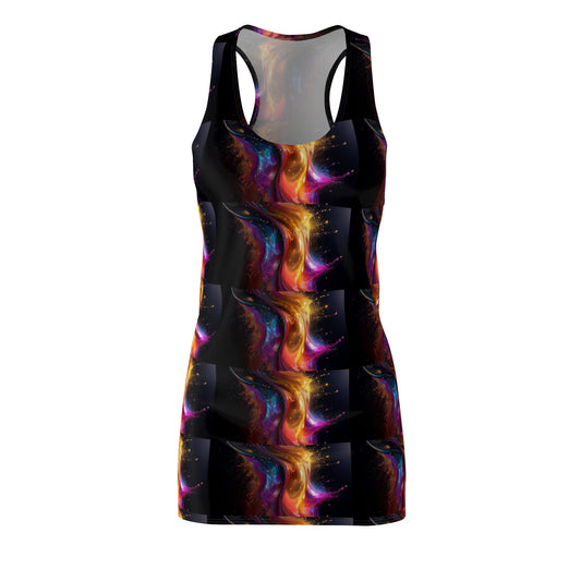 Galaxy Dreams Women's Racerback Dress, Stylish Summer Dress, Bohemian Dress, Festival Outfit, Unique Gift Idea, Standout Fashion