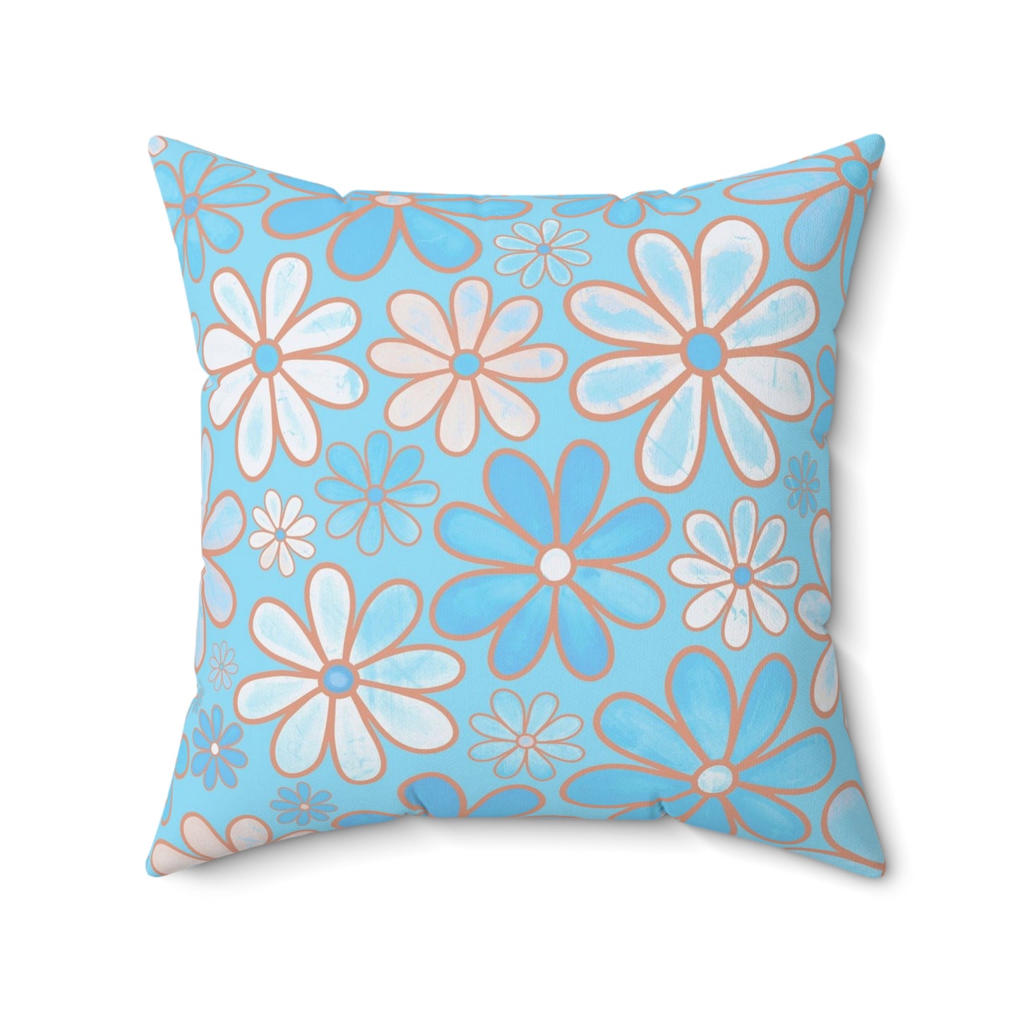 Floral Decorative Pillow, Flower Accent Cushion, Cozy Home Decor, Spring/Summer Vibes, Gift for Flower Lovers, Couch Pillow