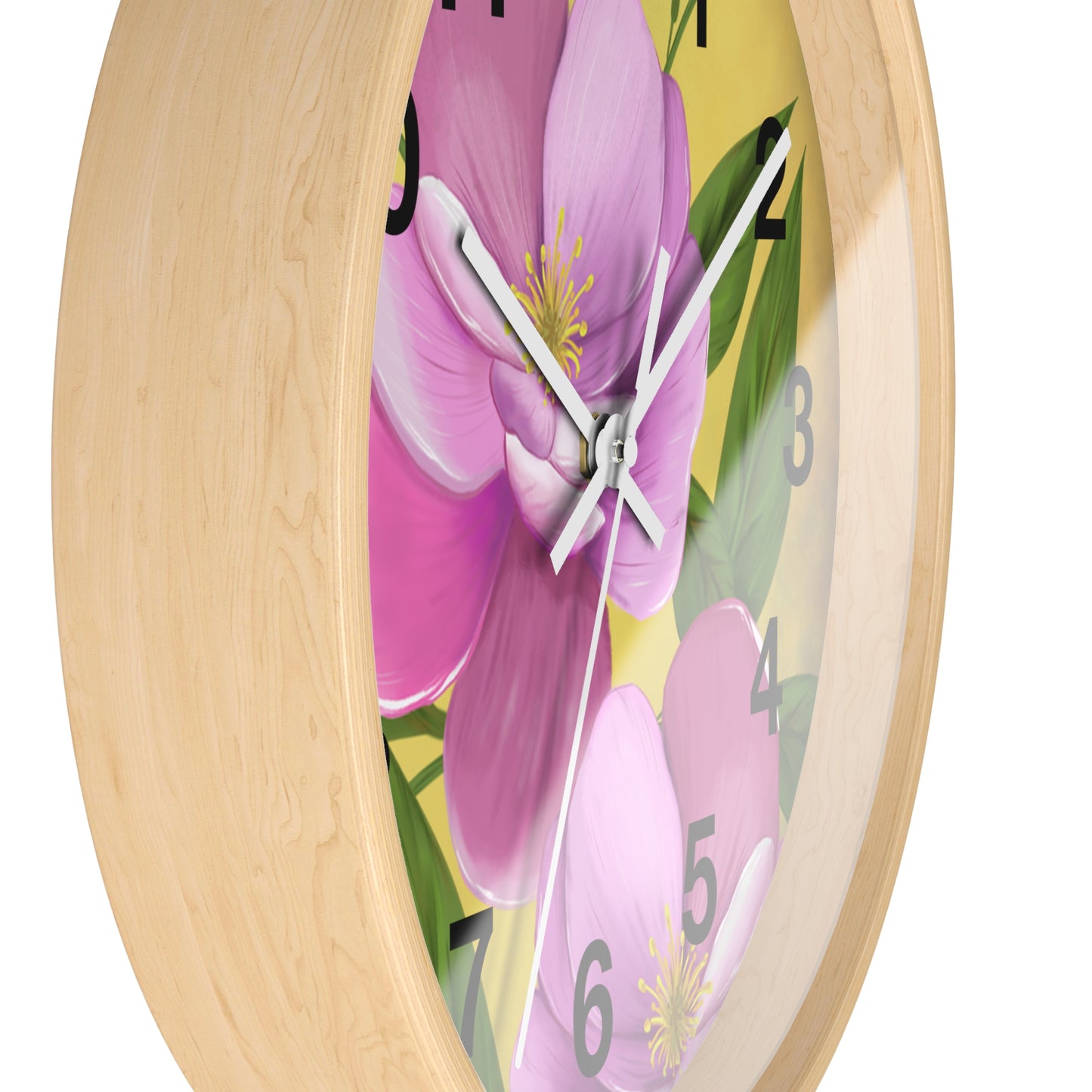 Floral Wall Clock, Boho Decor for Home, Functional Art, Gift for Her, Living Room Accent