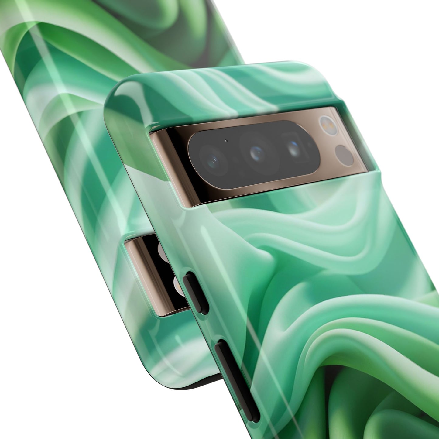 Stylish Phone Case, Tough Case, Green Abstract Design, Cell Phone Cover, Unique Gift, Trendy Accessory