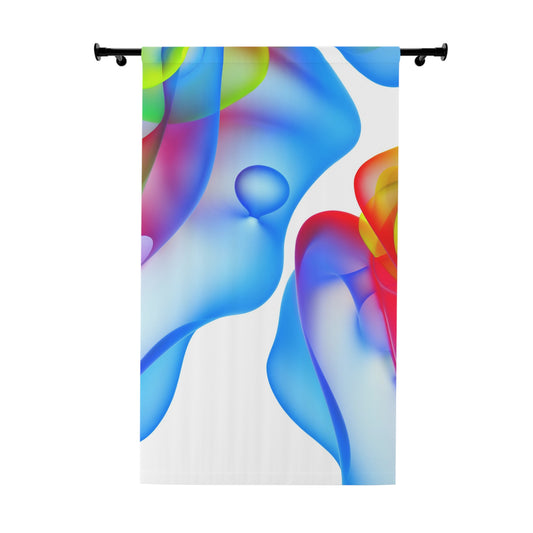 Vibrant Artistic Window Curtain | Colorful Sheer Drapes for Living Room, Bedroom Decor, Abstract Home Aesthetic, Unique Gift Idea, [...]