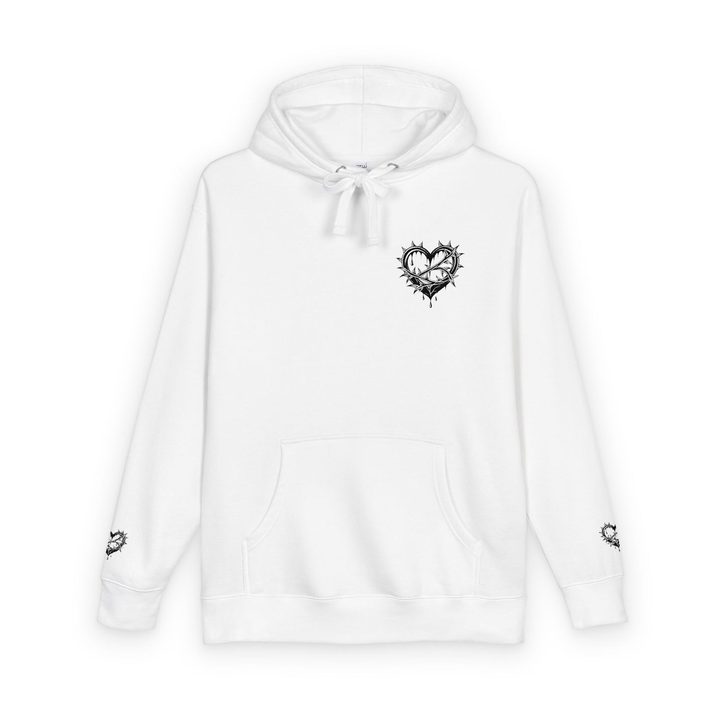 Heartfelt Unisex Fleece Hoodie, Cozy Gift, Casual Wear, Valentine's Day, Romantic Style