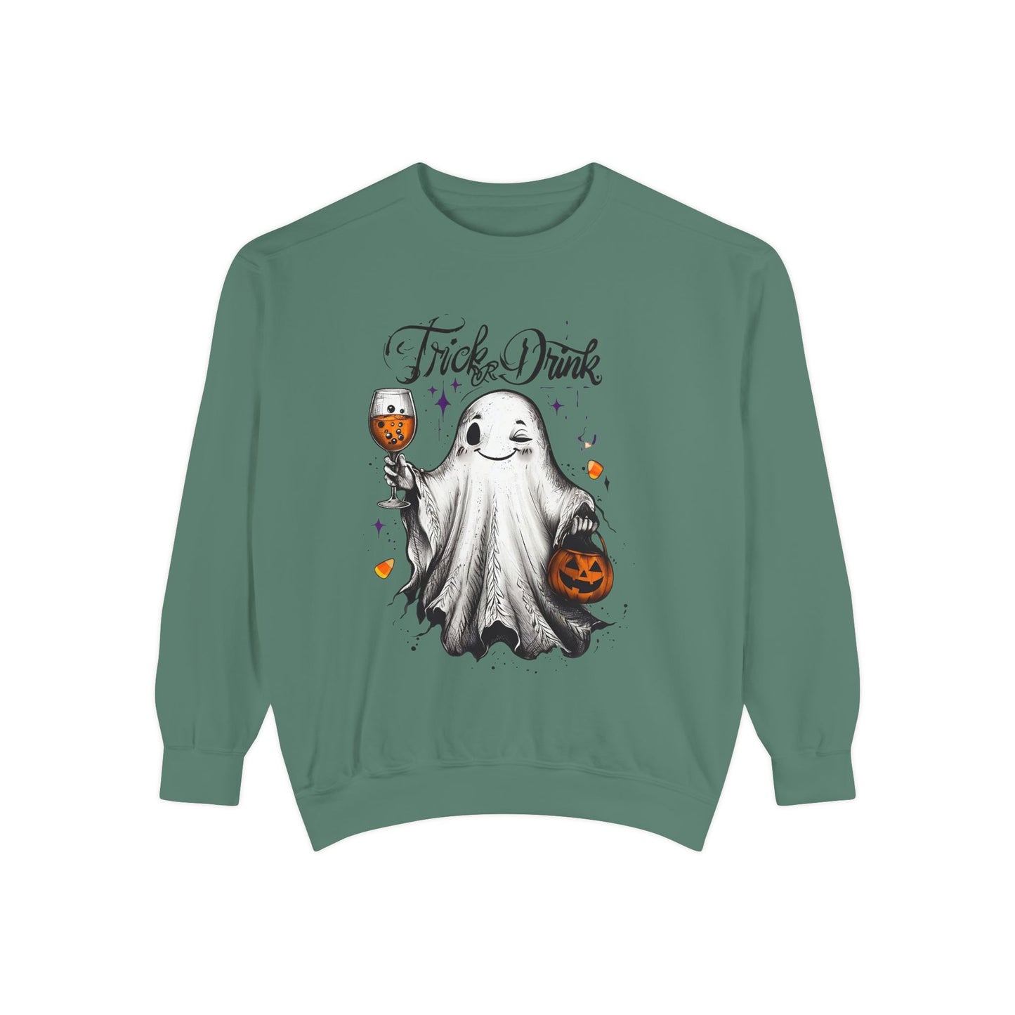 Spooky Ghost Sweatshirt | Trick or Treat Apparel, Halloween Gift, Cozy Unisex Top, Fall Fashion, Casual Wear