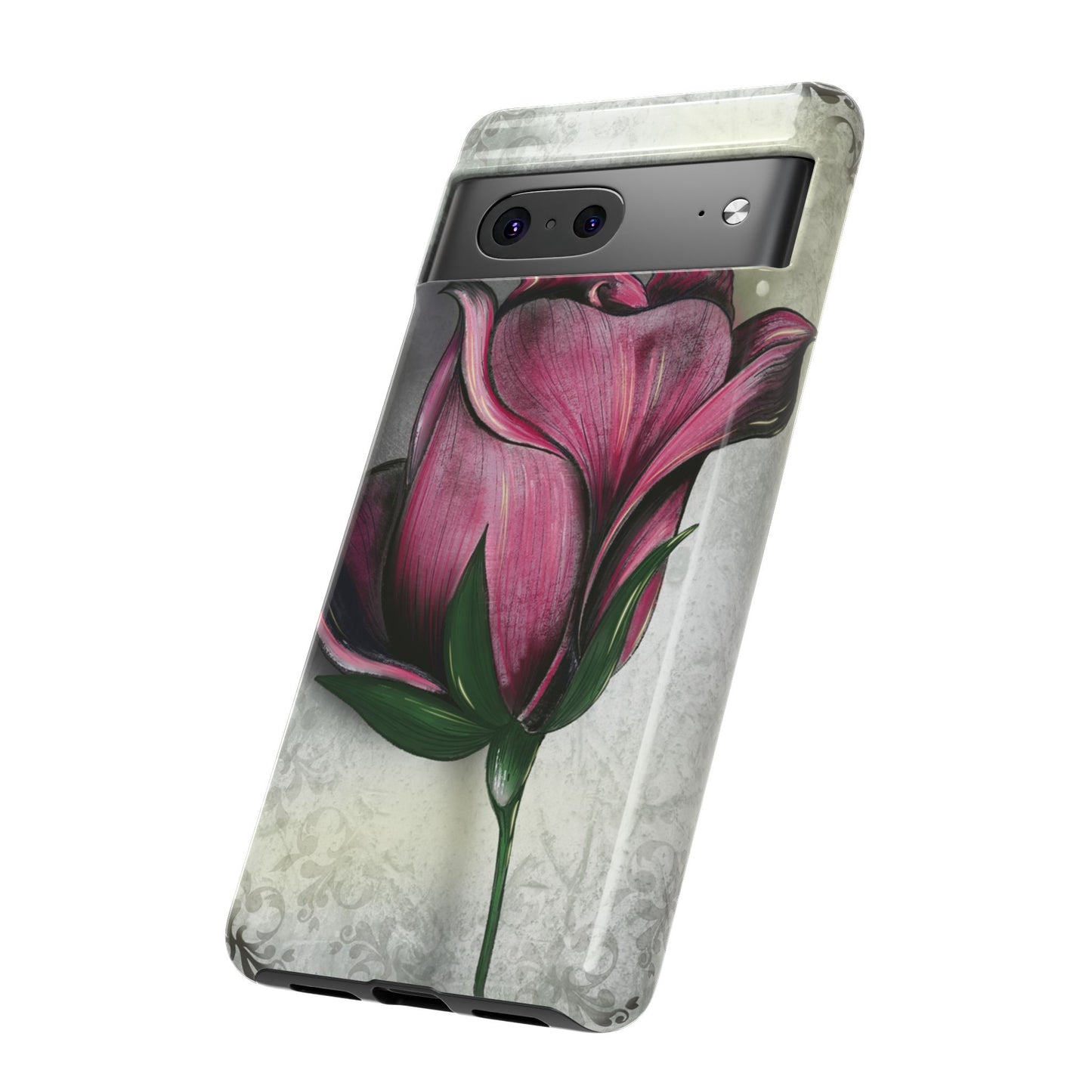Rose Phone Case – Tough Cases, Floral Phone Cover, Gift for Her, Minimalist Design, Nature Lover's Accessory, Birthday Gift Idea