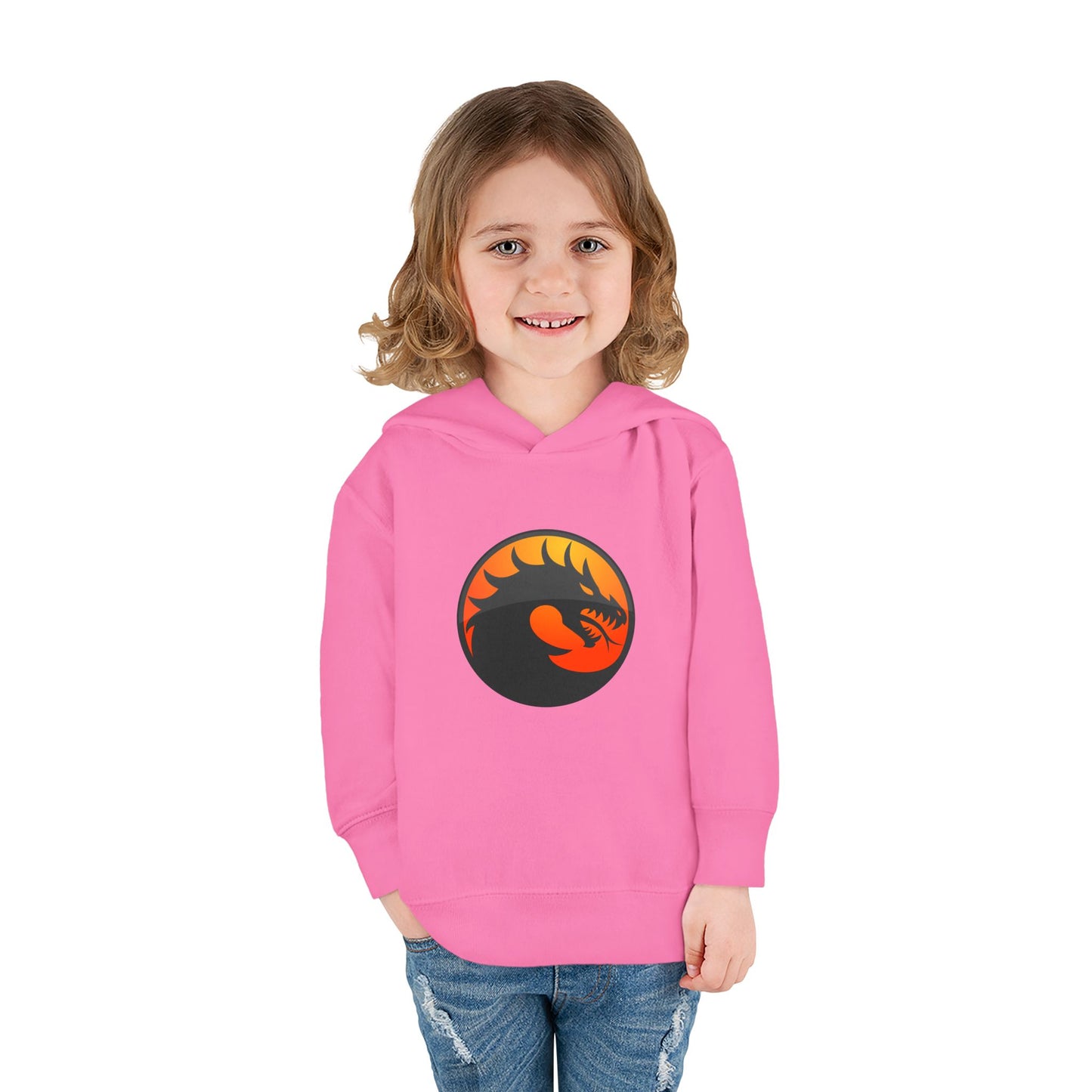 Toddler Fleece Hoodie with Dragon Design, Cozy Kids Pullover, Perfect for Playtime, Birthday Gift, Halloween Costume, Dragon Lover Apparel
