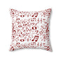 Musical Note Throw Pillow – Perfect for Music Lovers, Home Decor, Gift for Musicians, Cozy Accent, Square Plush Cushion