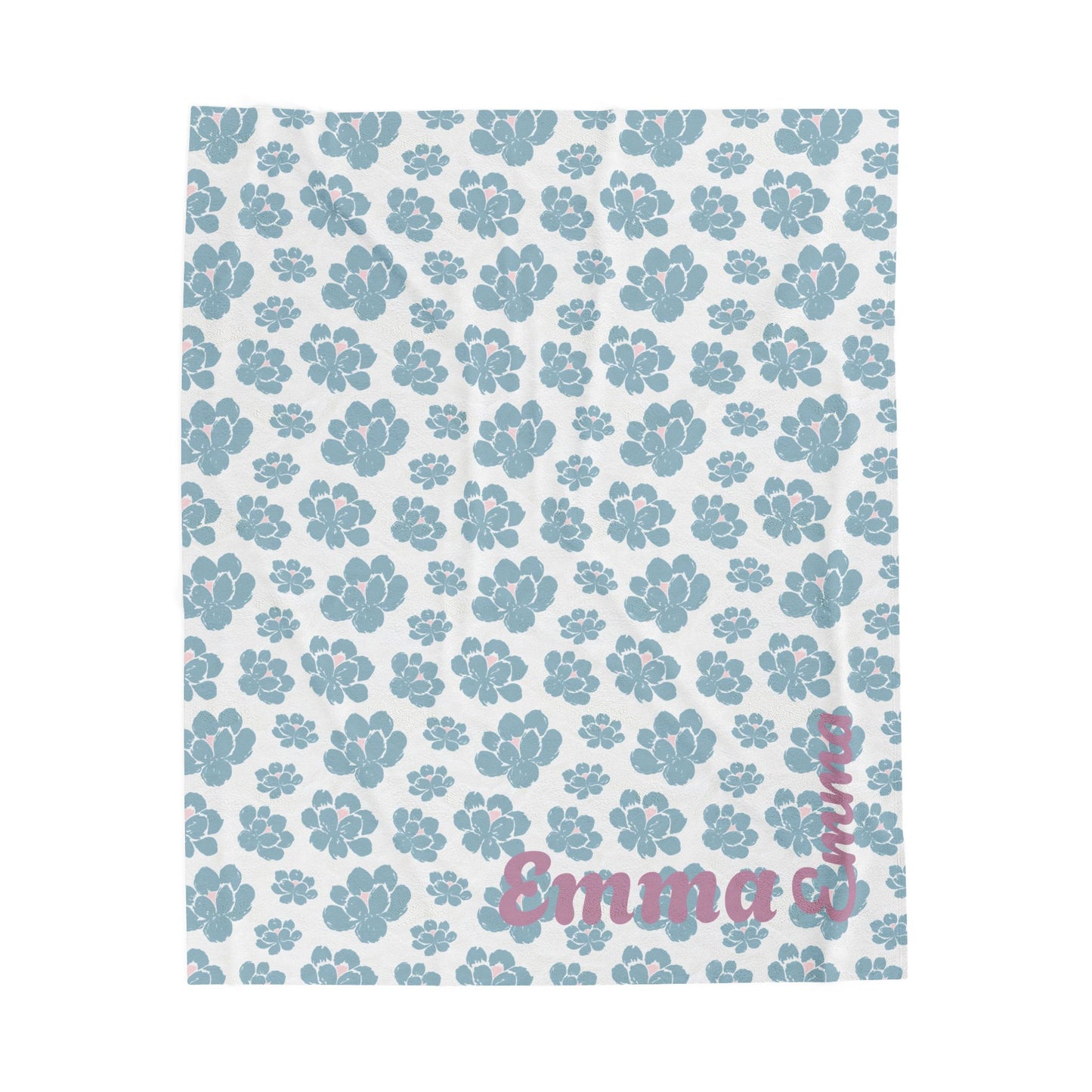Cozy Velveteen Plush Blanket - Name - Emma