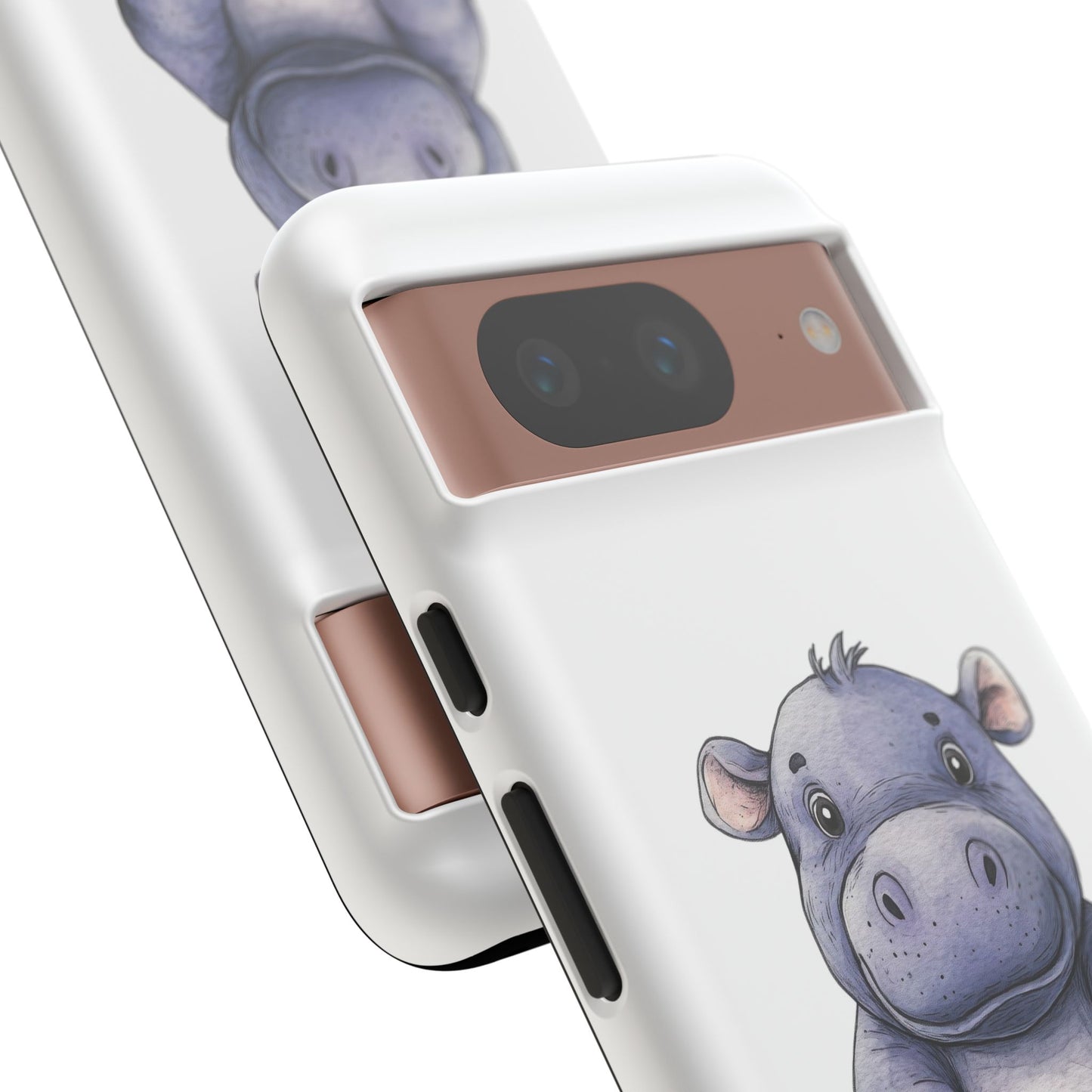 Cute Hippo Phone Case, Unique Tough Cases, Animal Lover Gift, Cute Animal Design, Baby Animal Phone Accessory