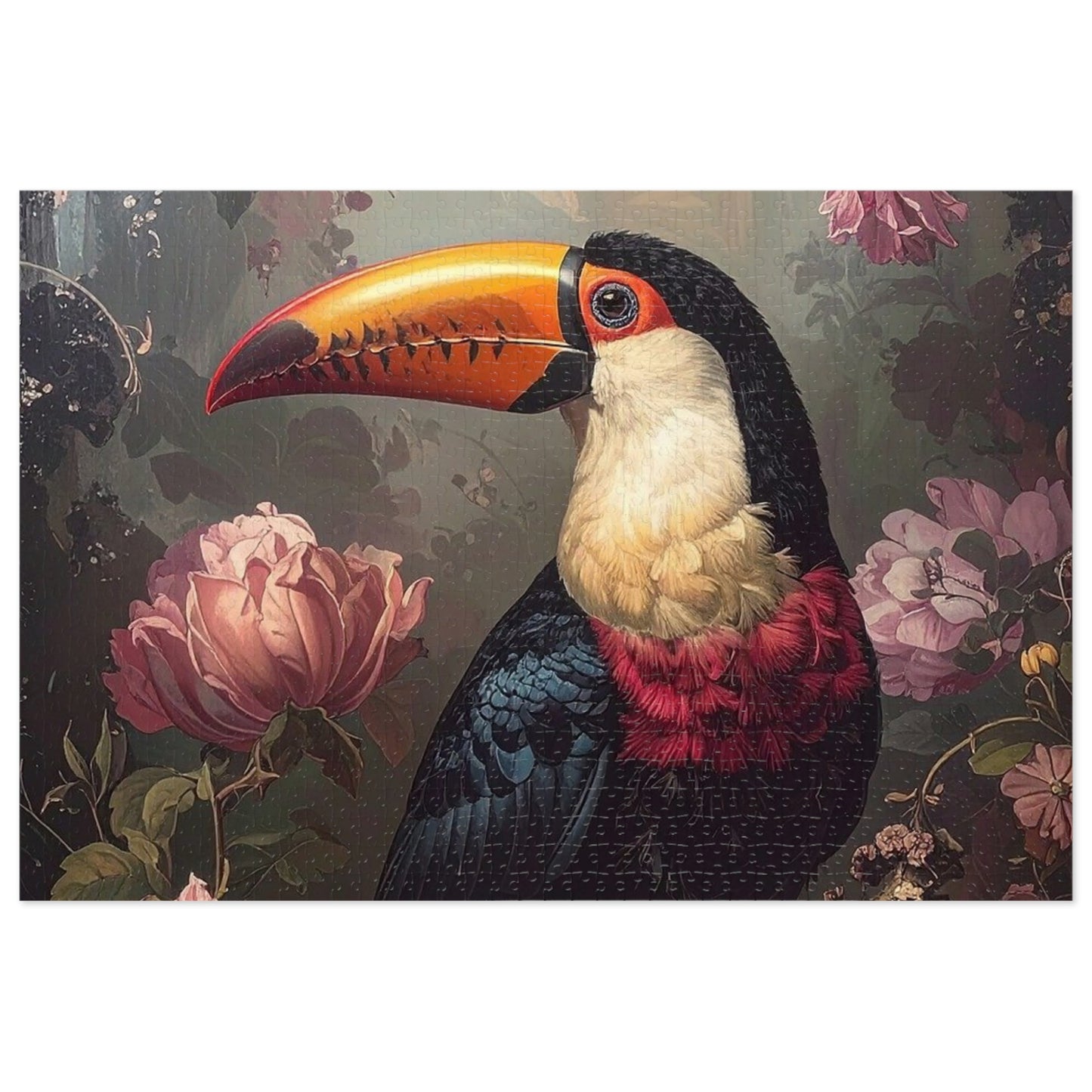 Vibrant Toucan Jigsaw Puzzle with Tin - Bird Lovers Gift, Home Decor, Family Activity, Tropical Art, Unique Presents