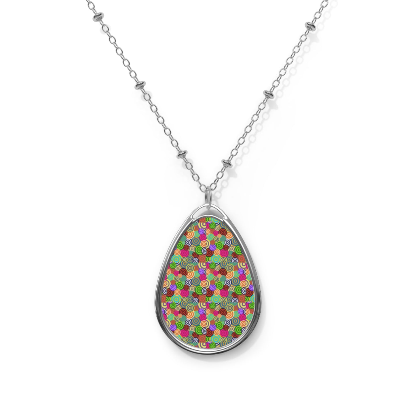 Colorful Teardrop Necklace, Statement Jewelry, Boho Chic Accessory, Gift for Her, Everyday Wear