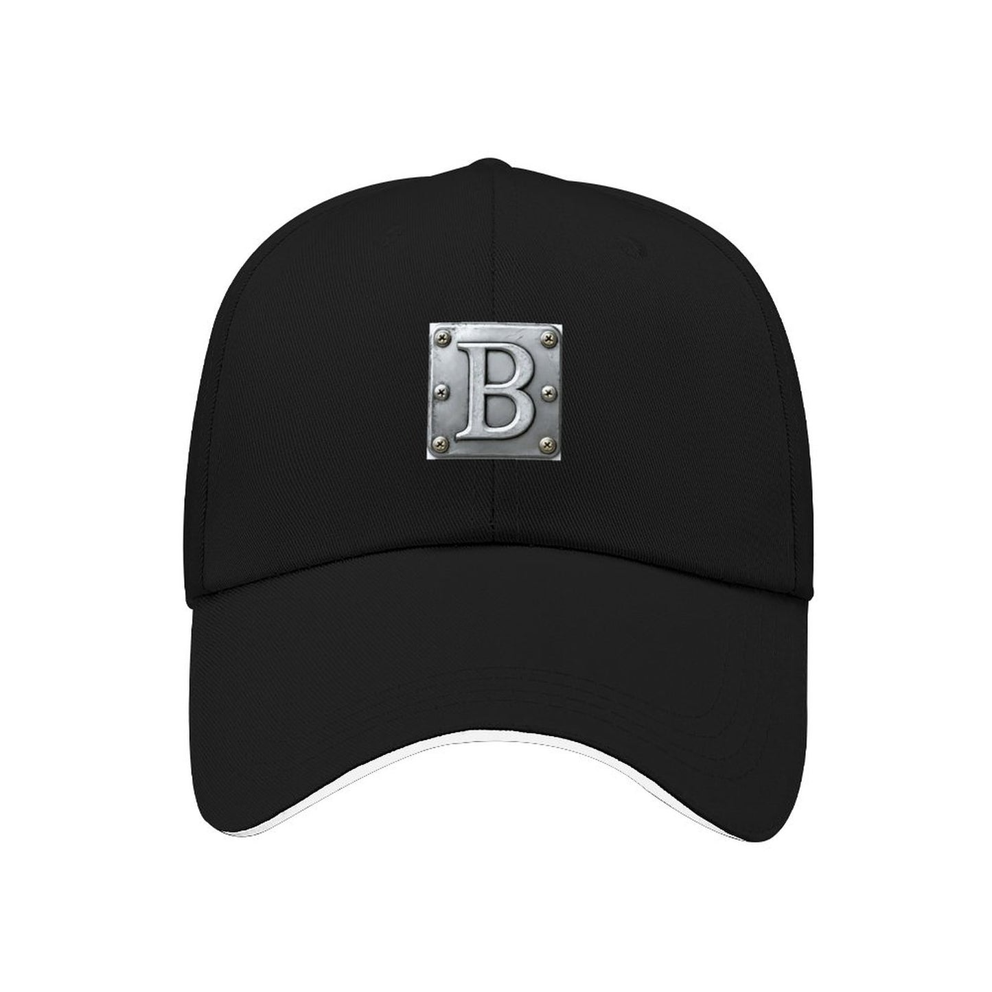 Baseball Cap for Men Women Curved Visor Sandwich - Letter B
