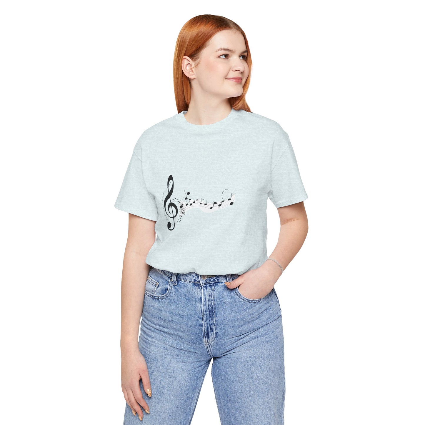 Musical Notes Short Sleeve Tee for Music Lovers