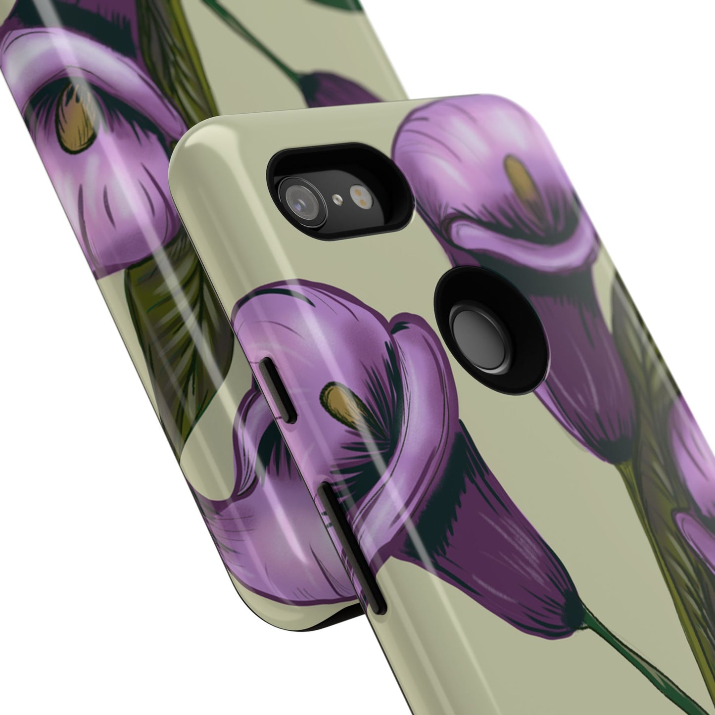 Floral Phone Case - Tough Cases, Purple Flower Design, Cell Phone Accessories, Gift for Her, Nature Lover Essentials