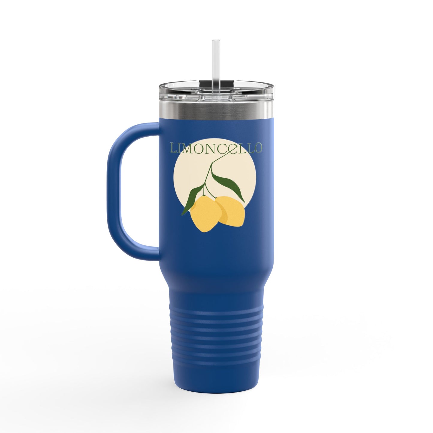 Limoncello Insulated Travel Mug, 40oz - Perfect for Road Trips, Summer Picnics, Camping, and Gift Ideas, Travel Mug for Lemon Lovers