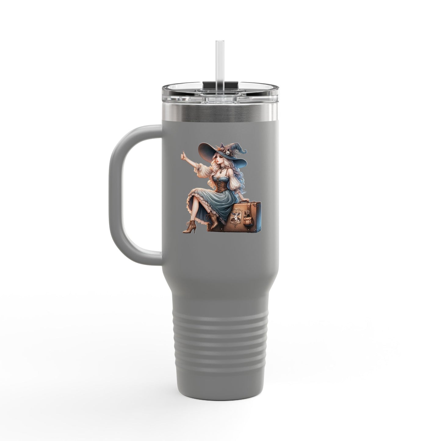 Stylish Insulated Travel Mug, 40oz: Perfect for Coffee Lovers, On-the-Go Drinks, Eco-Friendly, Gift for Her, Unique Travel Accessory