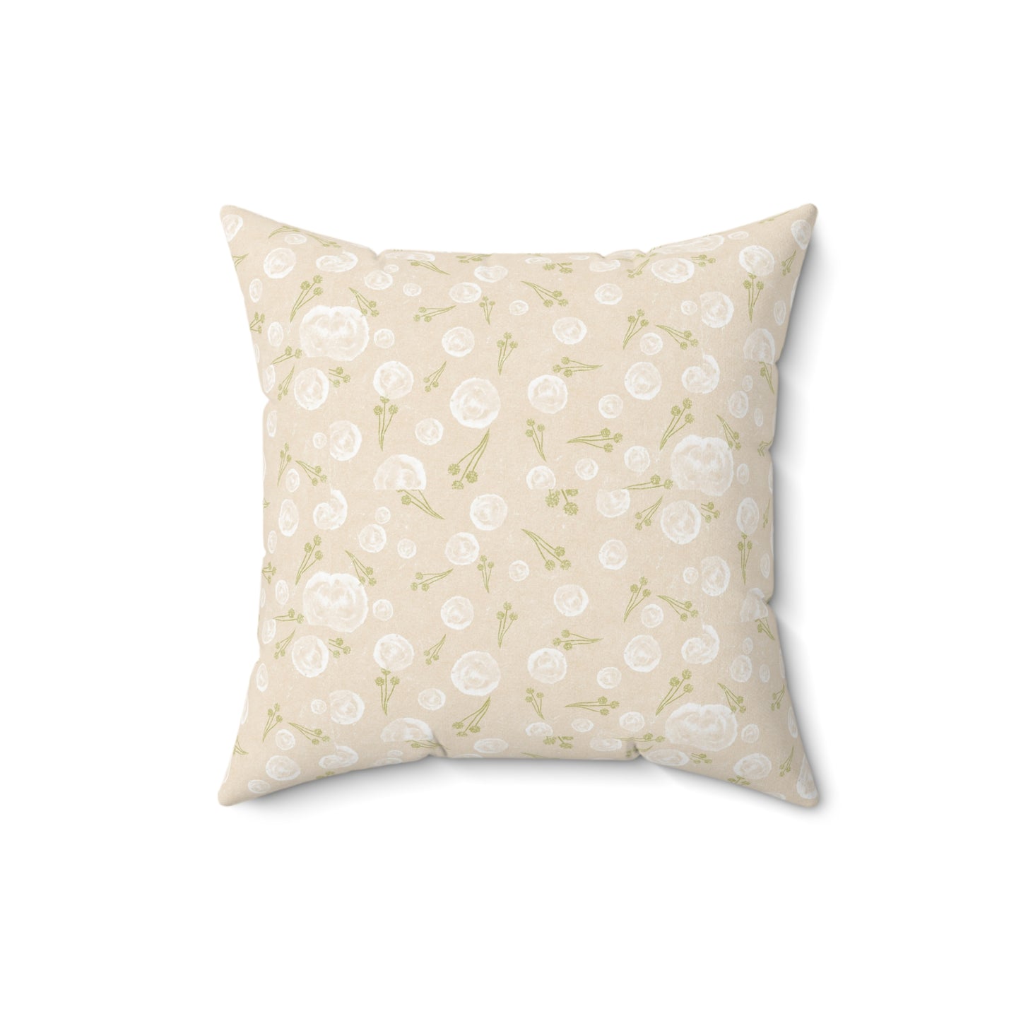 Soft Floral Square Pillow for Home Decor, Cozy Cushion, Gift Idea for Housewarming, Wedding, or Mother's Day, Decorative Throw Pillow
