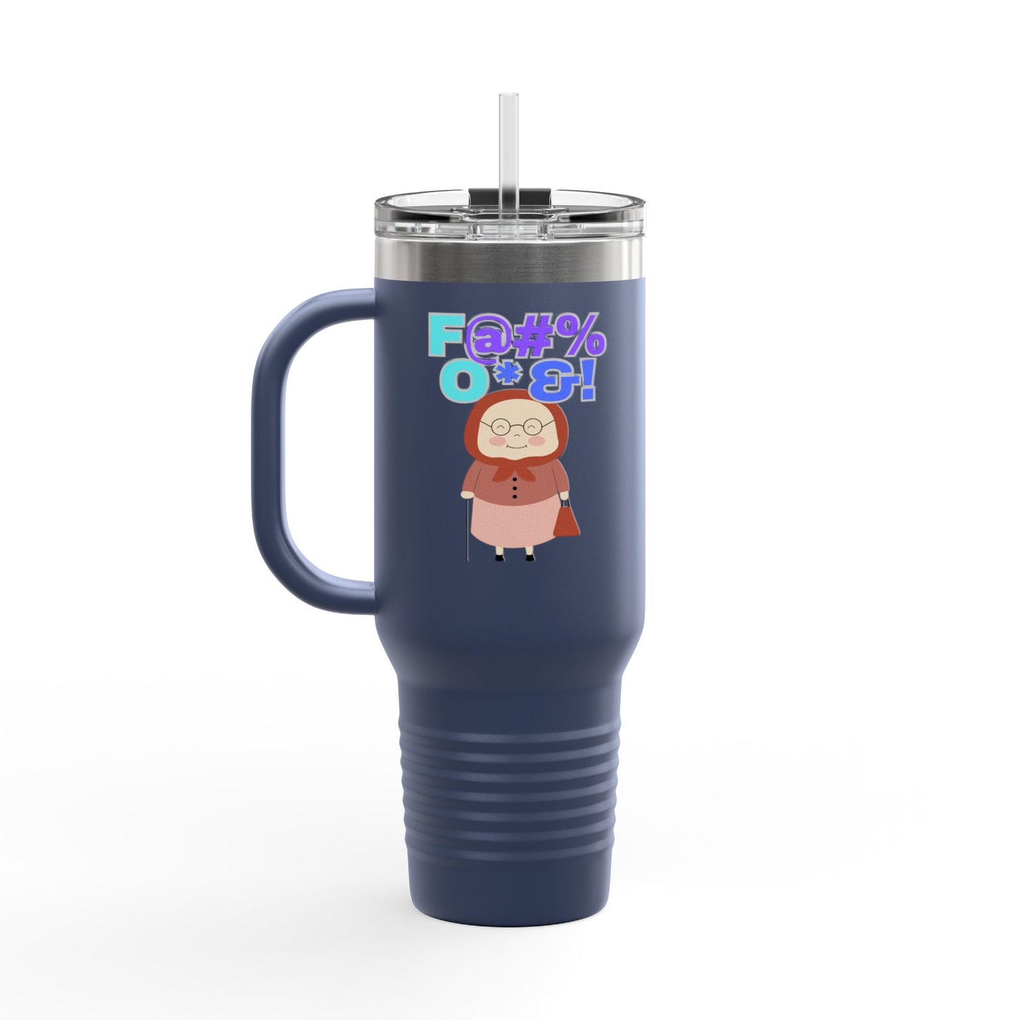 Funny Insulated Travel Mug, 40oz - Hilarious Grandma Design, Perfect Gift for Coffee Lovers, Road Trips, Birthdays, Everyday Use
