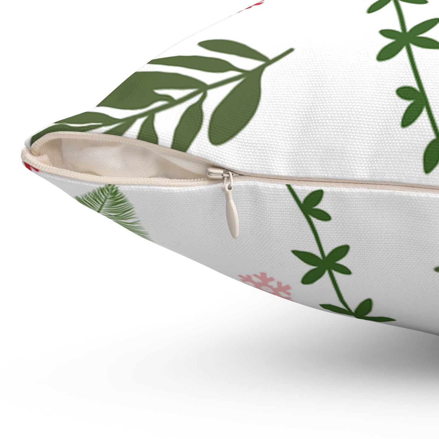 Botanical Floral Pillow, Cozy Home Decor, Green Leaf Cushion, Nature Inspired Gift, Spring Decor, Bedroom Accent