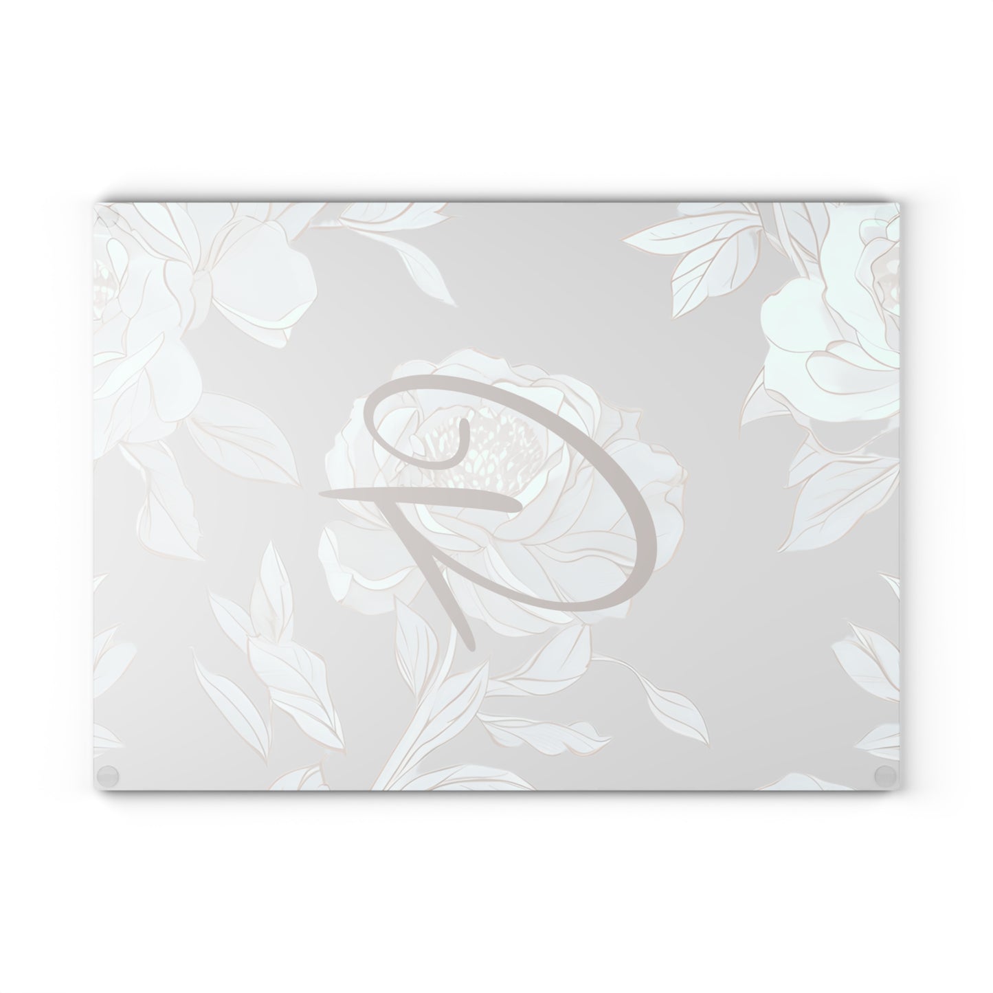 Personalized Floral Glass Cutting Board, Monogram Kitchen Decor, Custom Gift for Home Chef, Wedding Gift, Housewarming Present, [...]