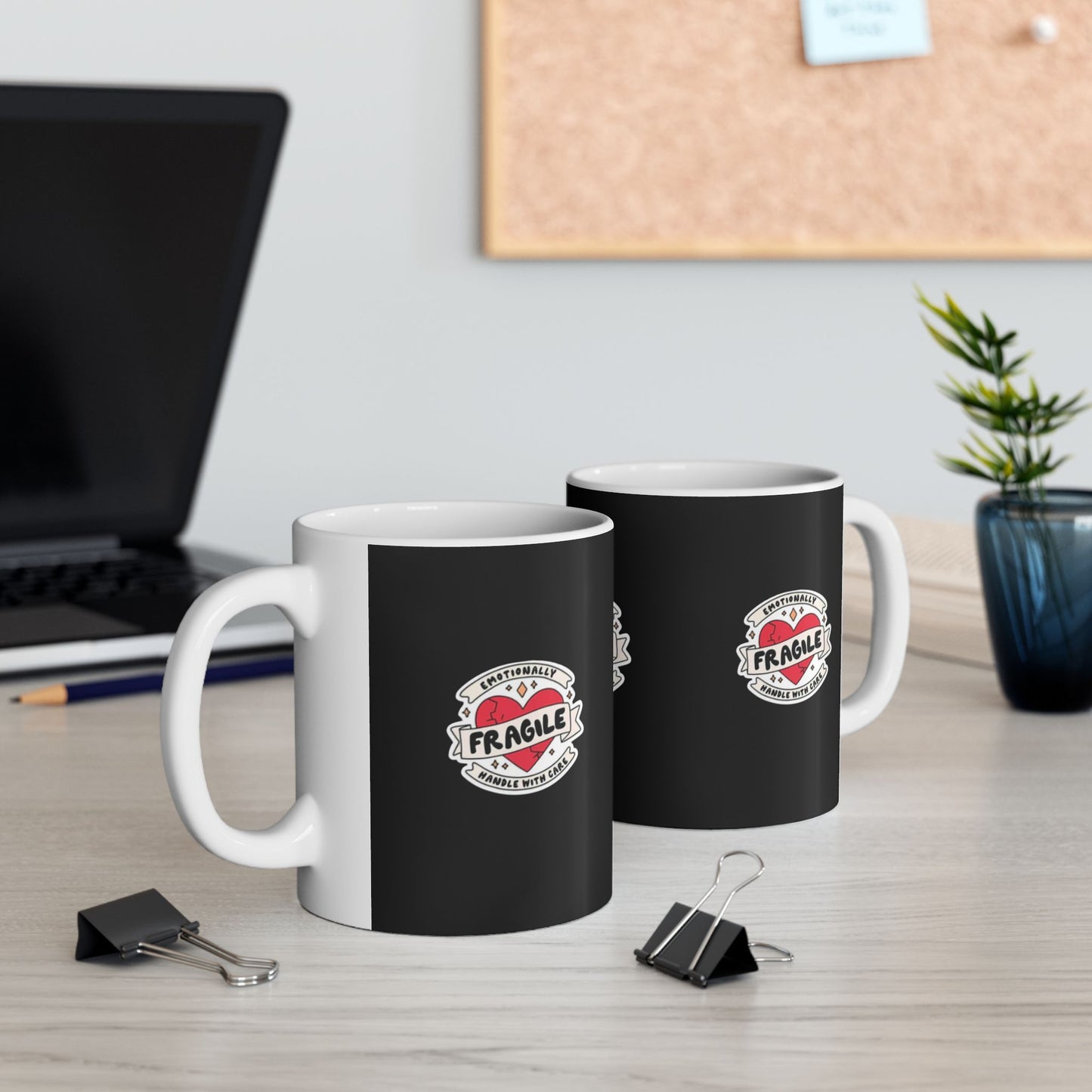Emotionally Fragile Mug, Coffee Cup, Gift for Friends, Self-Care, Mental Health