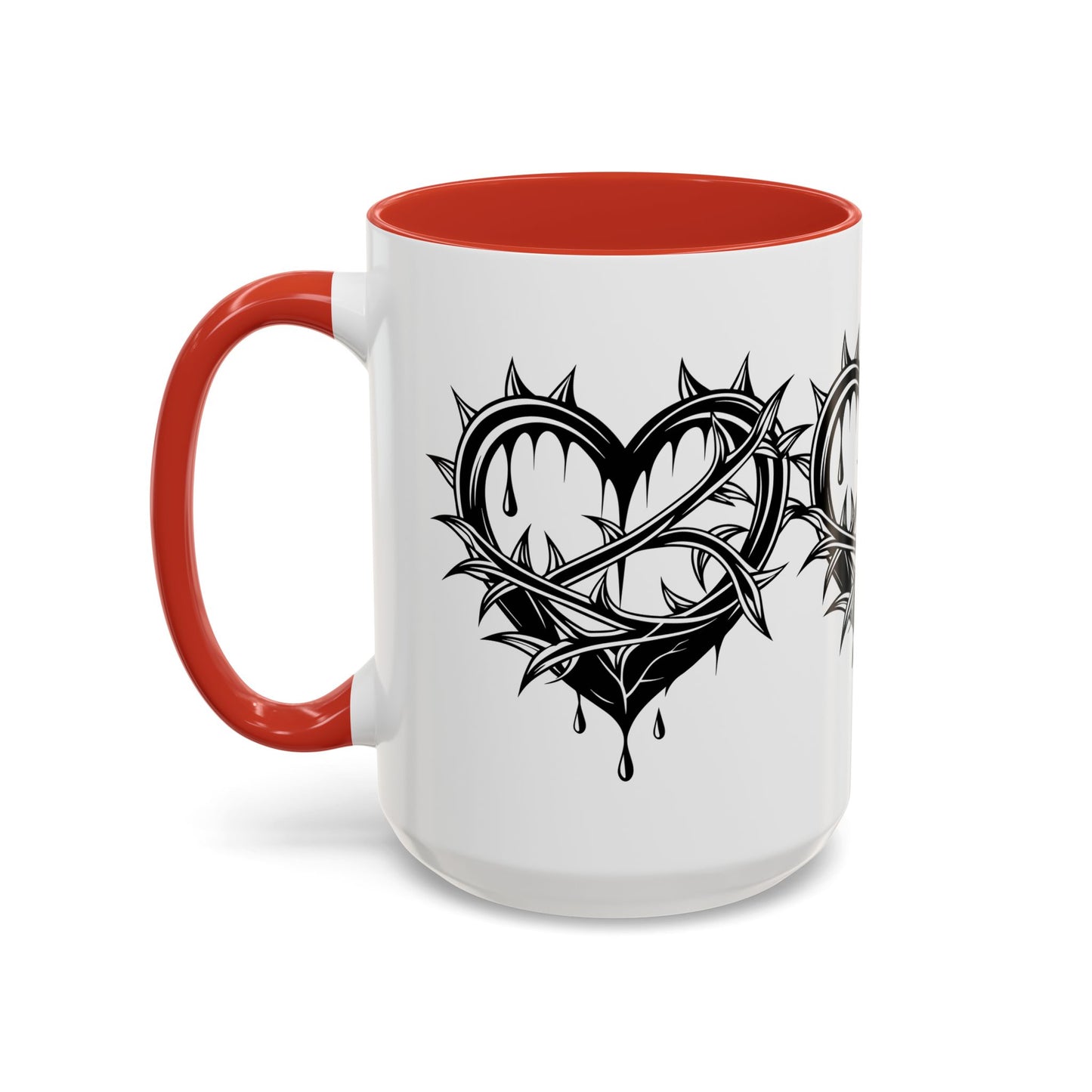 Gothic Heart Mug, Unique Art Coffee Cup for Gifting, Gothic Home Decor, Perfect for Friends, Gothic Style Drinkware
