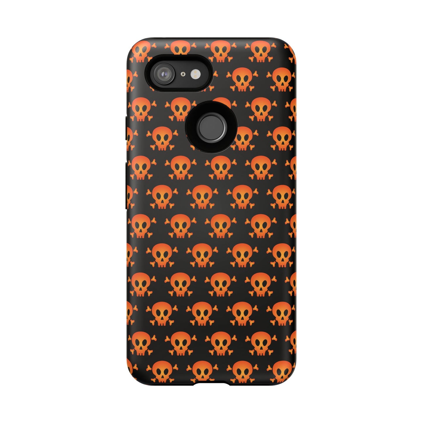 Halloween Skull Phone Case, Spooky Mobile Cover, Trick or Treat Accessory, Goth Gift, Skull Pattern Design