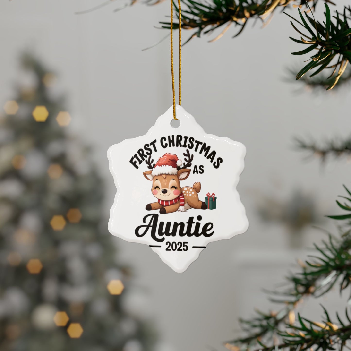 Personalized Christmas Ornaments for New Aunties, First Christmas as Auntie 2025, Holiday Decor, Keepsake Gifts, Unique Gift Idea