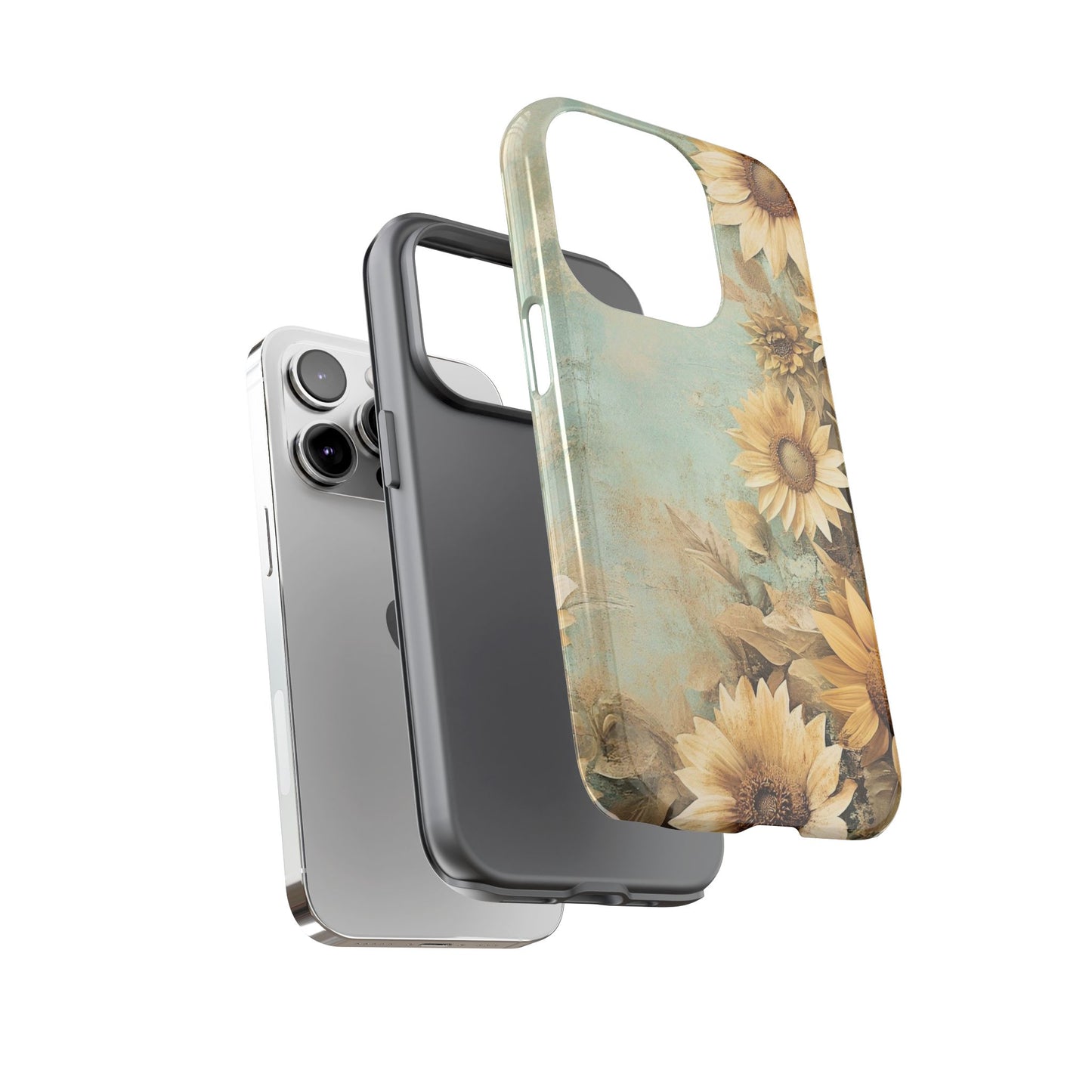 Sunflower Phone Case, Tough Shell Floral Cover, Nature Inspired Gift, Durable Protective Case, Perfect for Spring and Summer