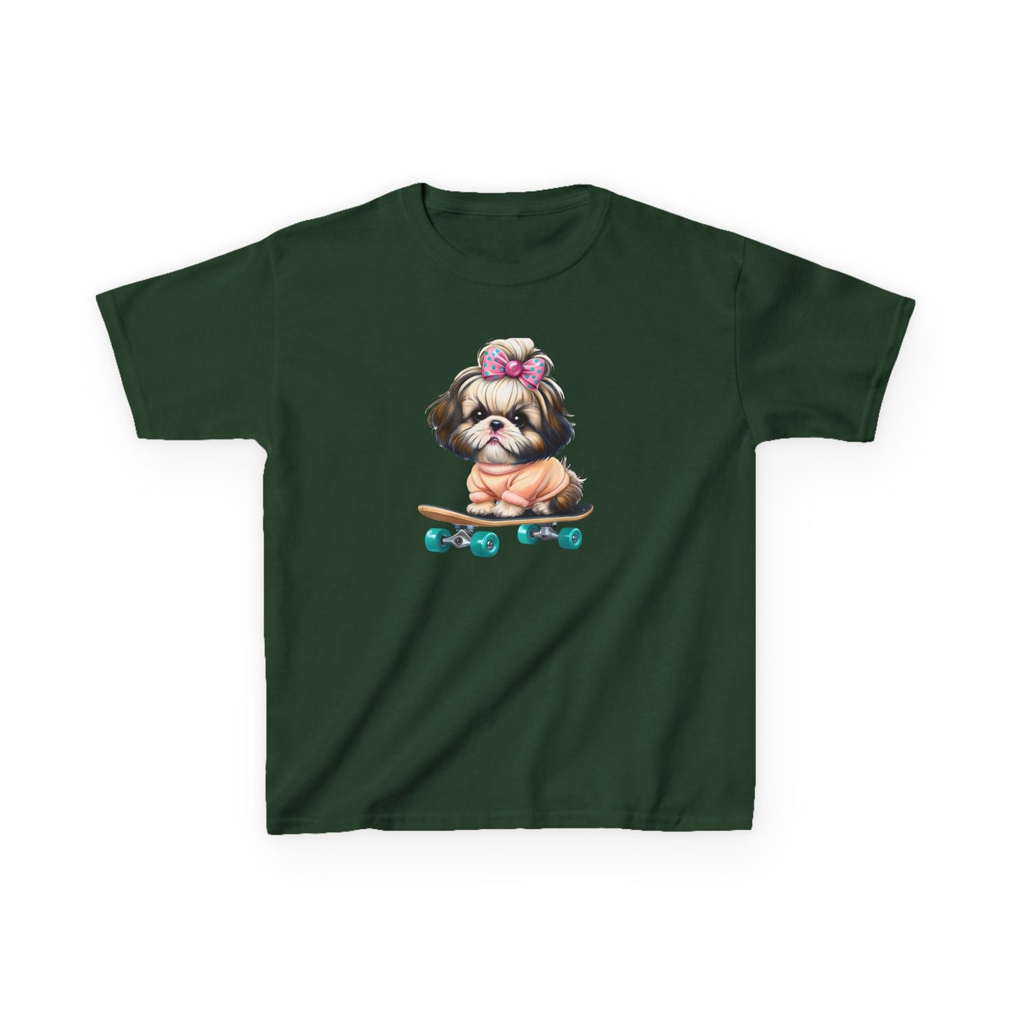 Cute Puppy Skateboard Kids Tee